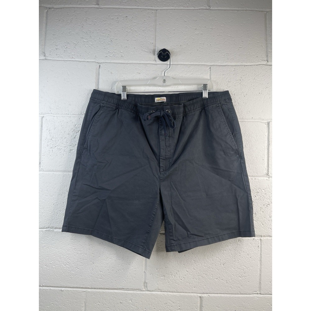 Orvis Men's  Chino Shorts  Flat Front‎ Cotton  Relaxed Fit Navy Shorts XL